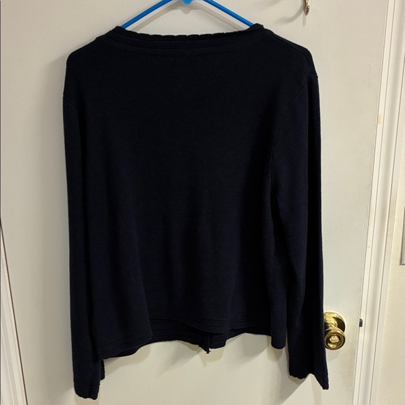 NWT Free Assembly Classic Navy Women's Sweater with Gold Buttons Sz L - Picture 14 of 14